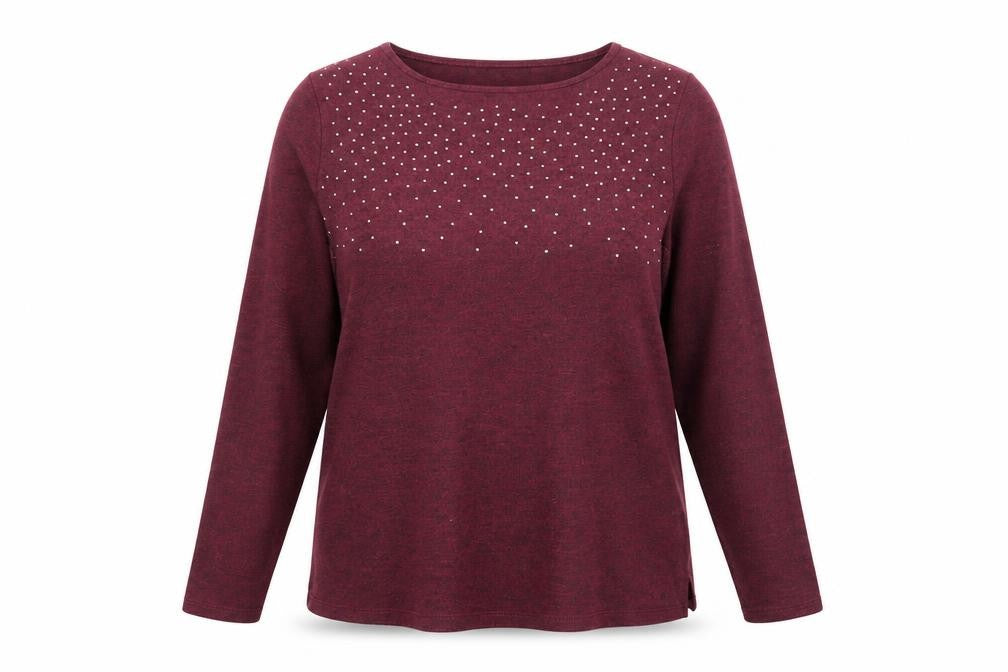 Front view of Spirit Women's Red jumper, size 18