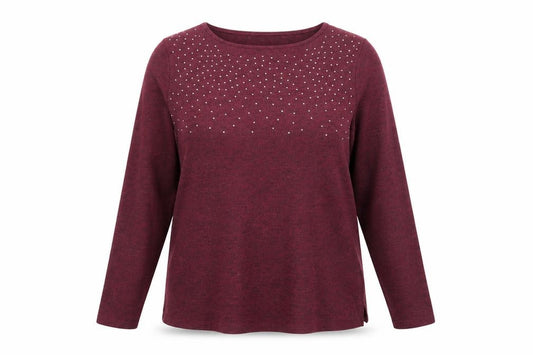 Front view of Spirit Women's Red jumper, size 18