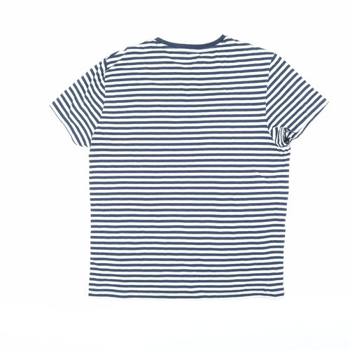 Comic Relief T-Shirt Unisex Medium Blue Striped Mr. Men