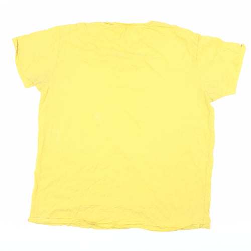 Gap Men's XL Yellow Crew Neck Short Sleeve T-Shirt