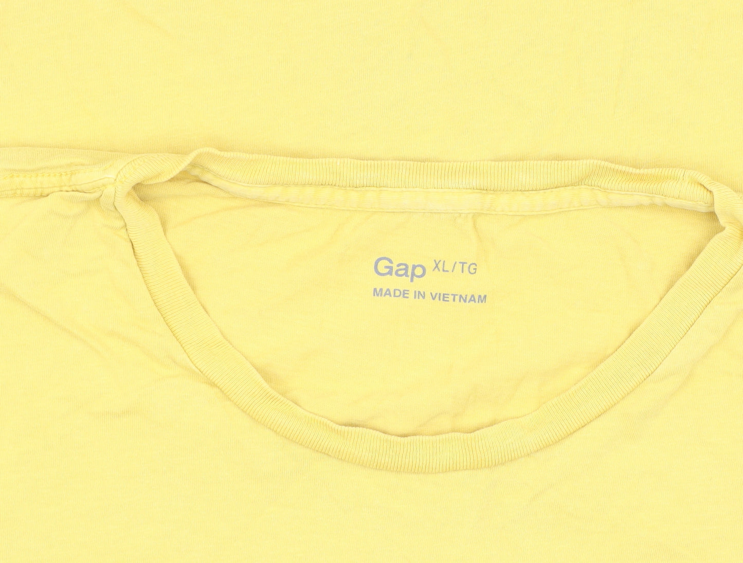 Gap Men's XL Yellow Crew Neck Short Sleeve T-Shirt