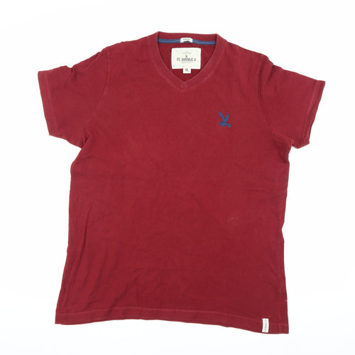 CC Double O Men's Red XL V-Neck T-Shirt