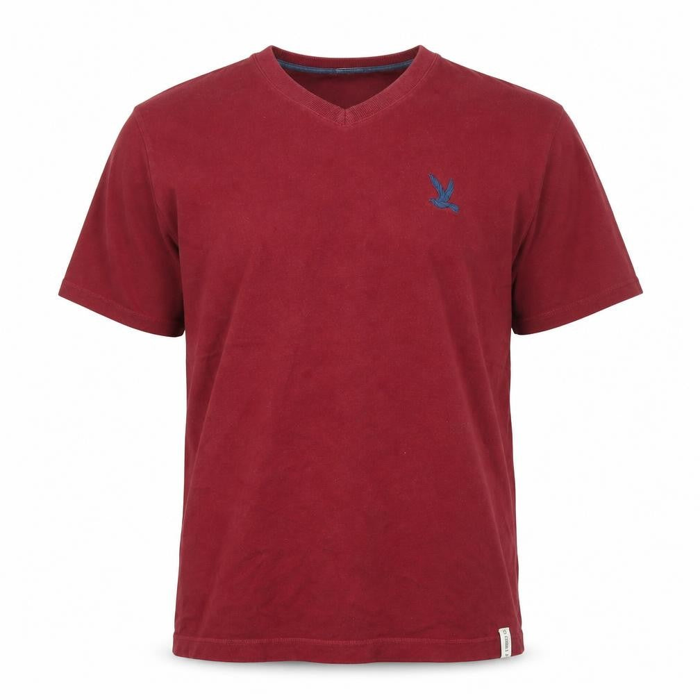 Front view of Country Casuals Double O Men's Red XL V-Neck T-Shirt
