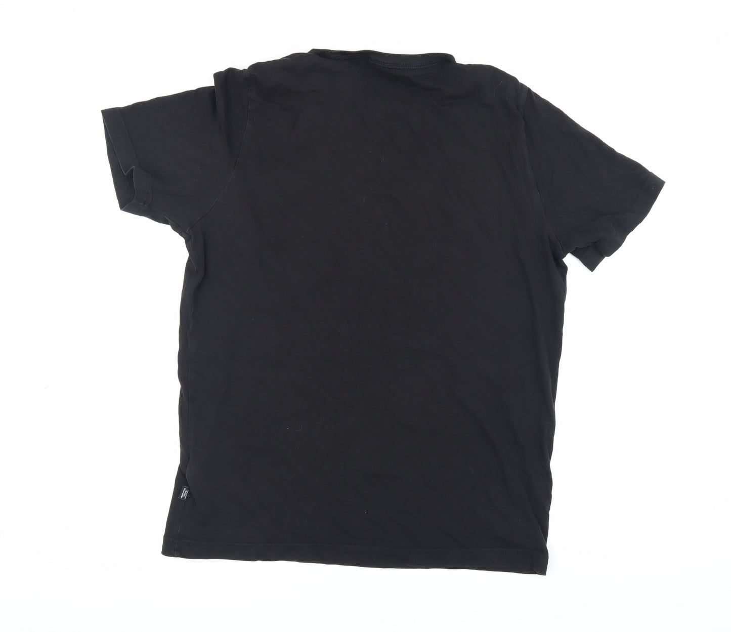 Puma Men's Black Sports T-Shirt, Medium, Crew Neck