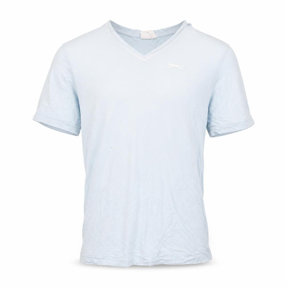 Slazenger Men's Blue V-Neck T-Shirt, Size S