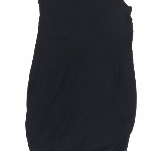 Roman Women's Black Floral Sleeveless Dress, Size 14