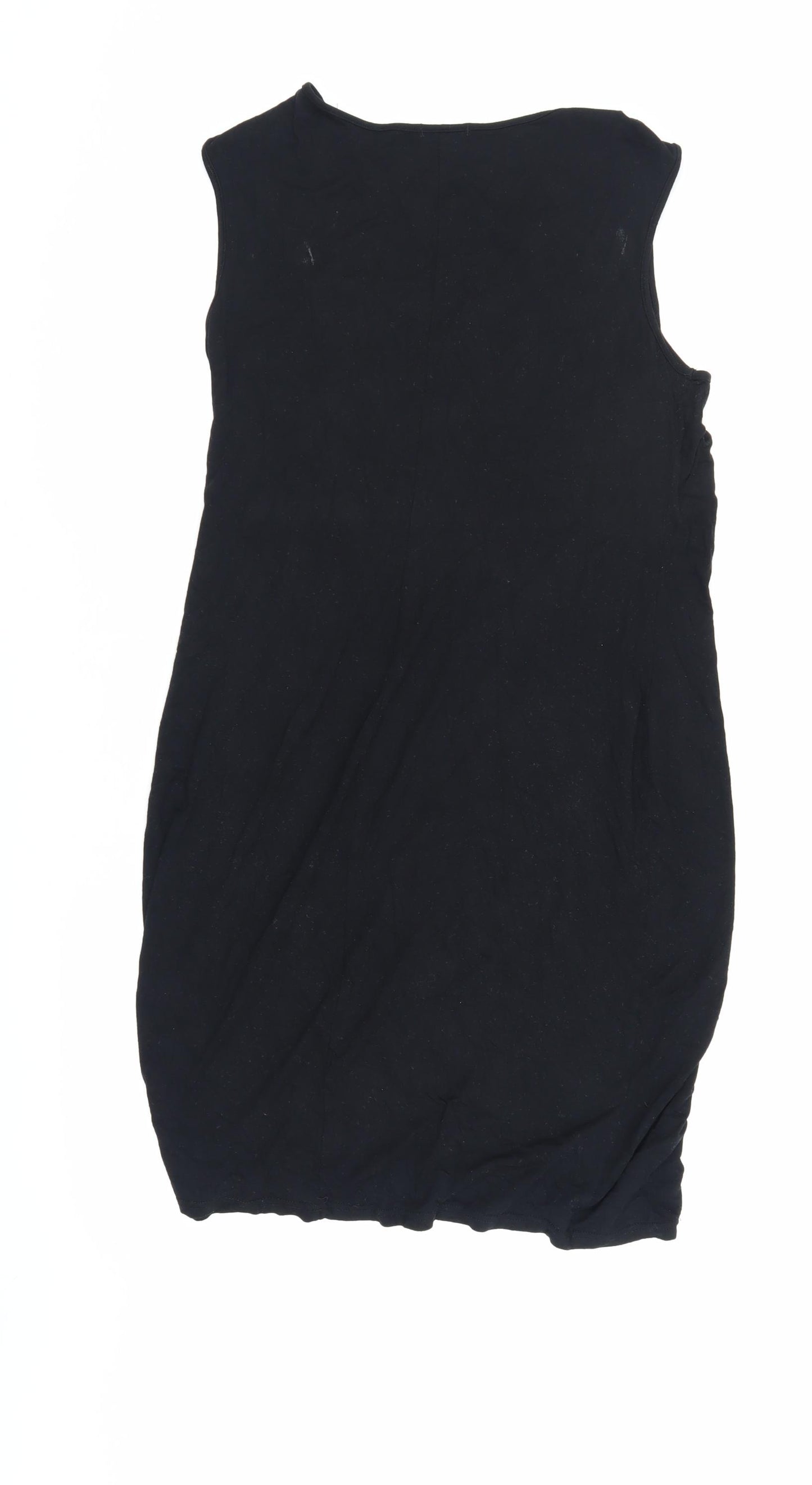 Roman Women's Black Floral Sleeveless Dress, Size 14