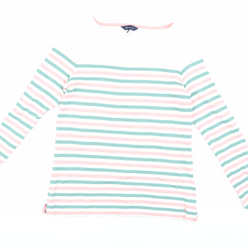 Crew Clothing Women's Multicoloured Stripe T-Shirt Size 8