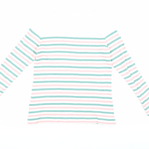 Crew Clothing Women's Multicoloured Stripe T-Shirt Size 8