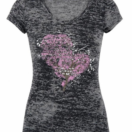Fridays Project Women Black V-Neck Slim T-Shirt Size S