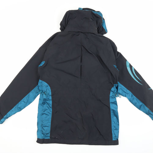 Next Women's Black Blue 3-in-1 Waterproof Jacket, Size 12