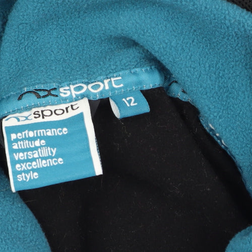 Next Women's Black Blue 3-in-1 Waterproof Jacket, Size 12