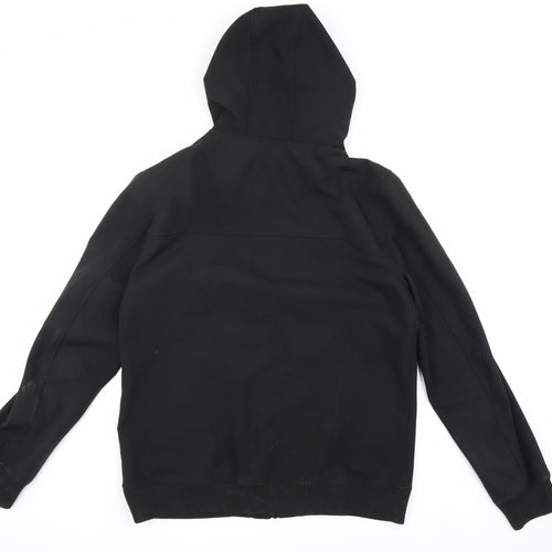 Fabric Men's Black Hooded Jacket M - Autumn Casual Essential