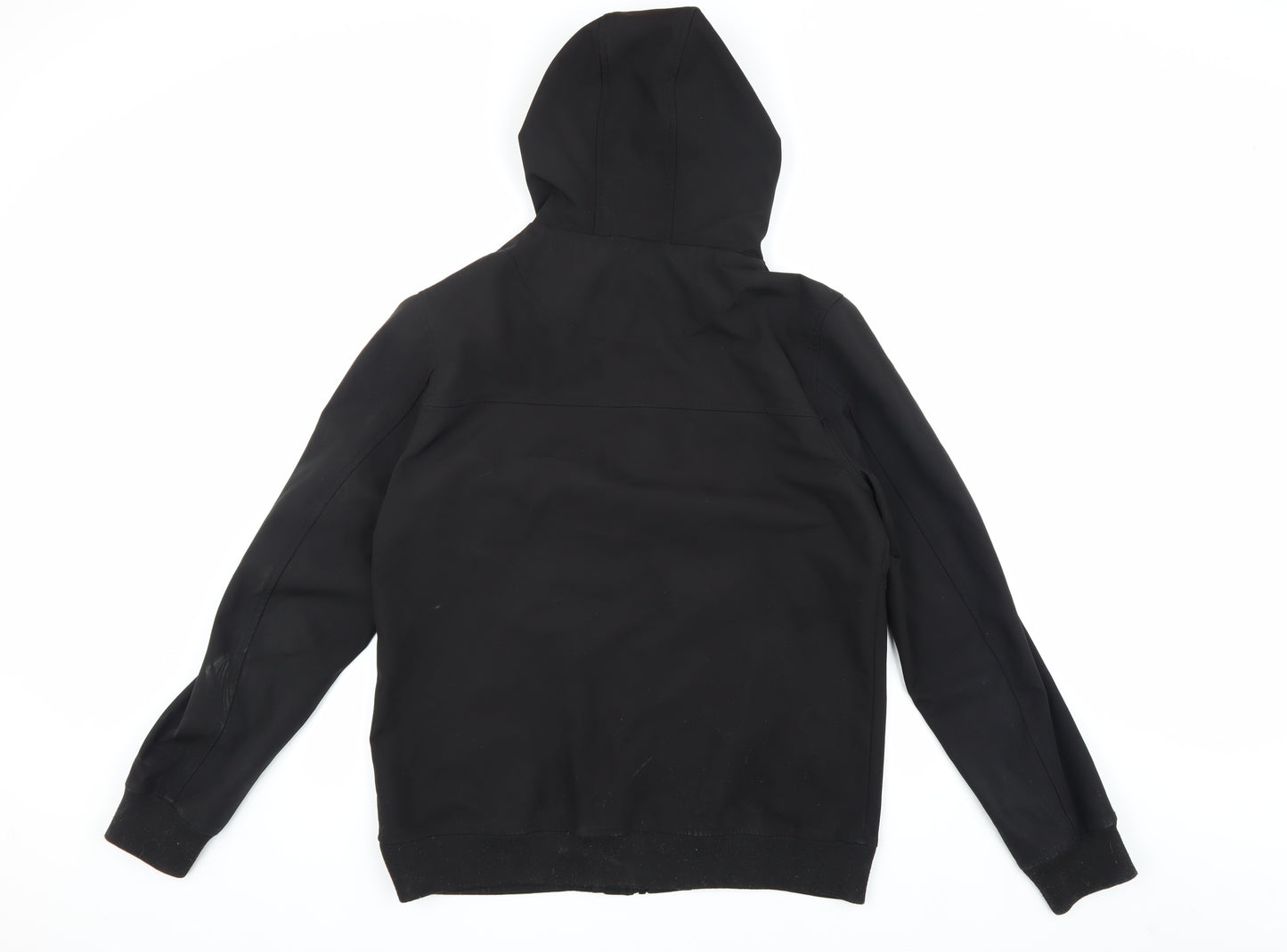 Fabric Men's Black Hooded Jacket M - Autumn Casual Essential