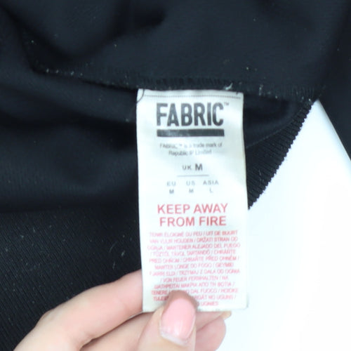 Fabric Men's Black Hooded Jacket M - Autumn Casual Essential