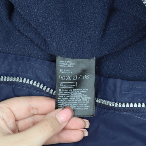 H&M Blue Unisex Baby Snowsuit 6-9 Months Hooded Winter