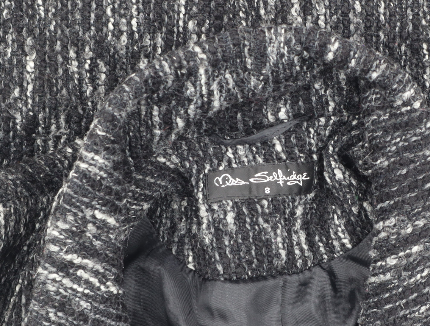 Miss Selfridge Women's Black Long Sleeve Coat