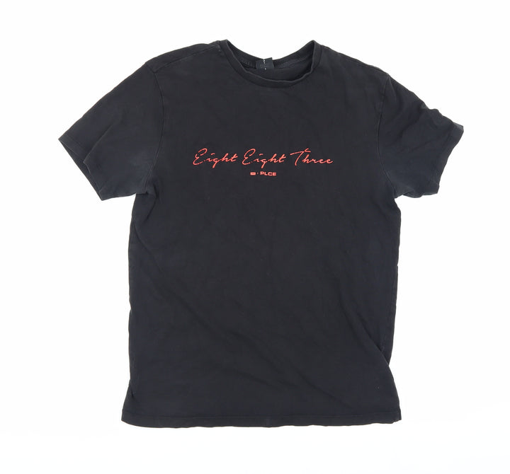 883police Men's Black M T-Shirt in Cotton