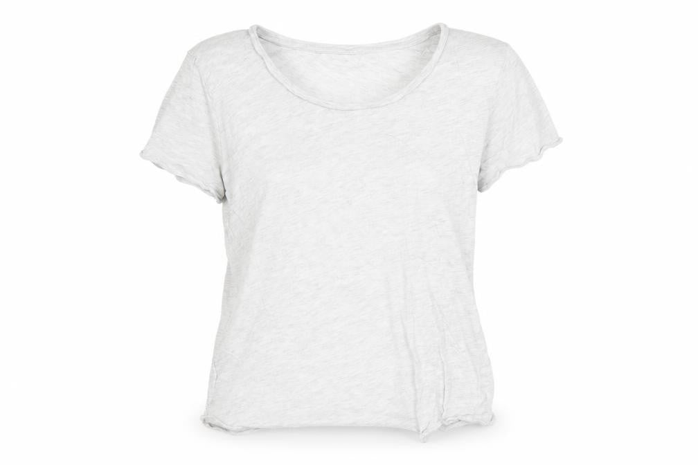Front view of H&M Women's Grey Basic T-Shirt XS