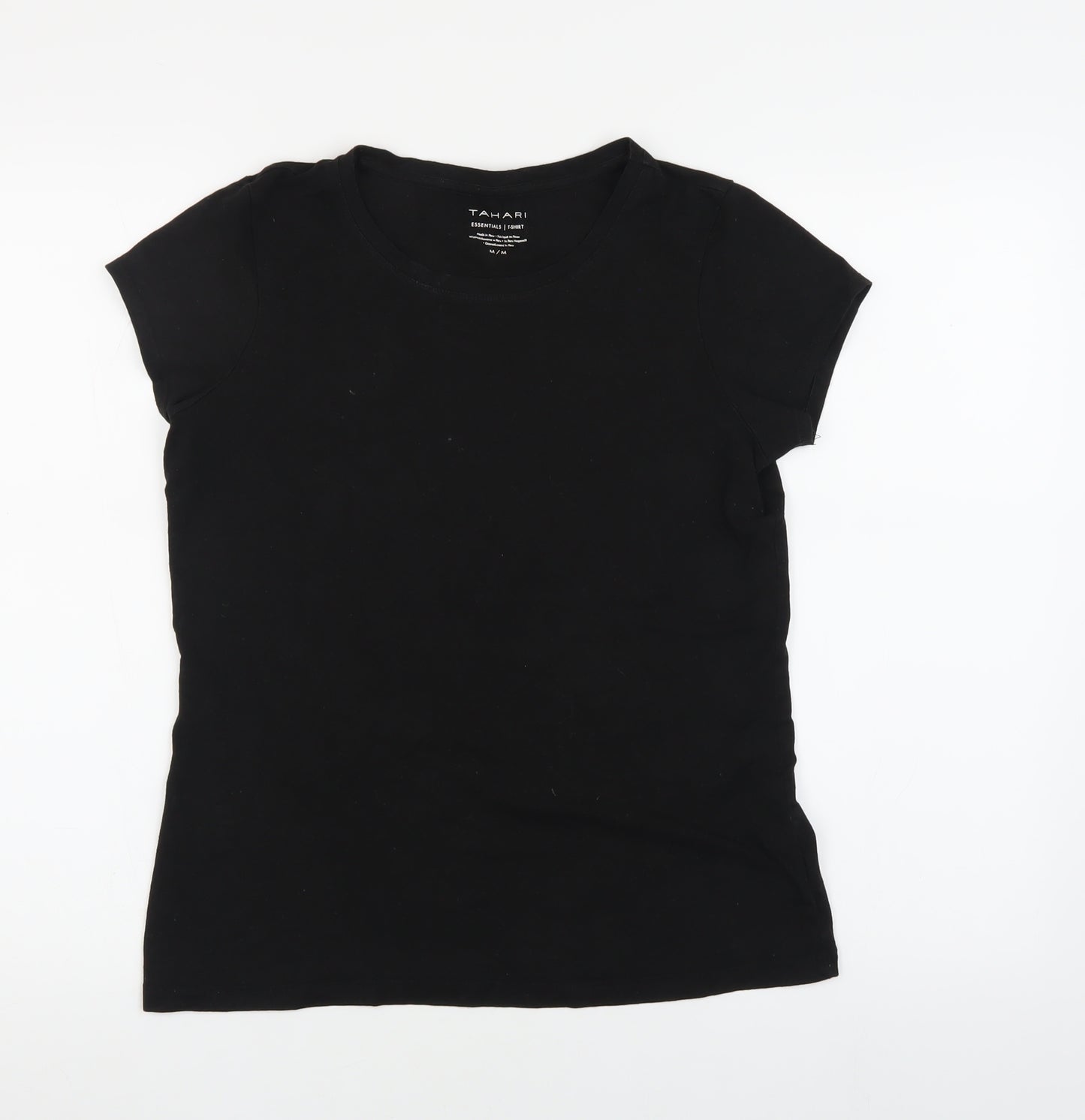 Tahari Women's Black M T-Shirt with Round Neck