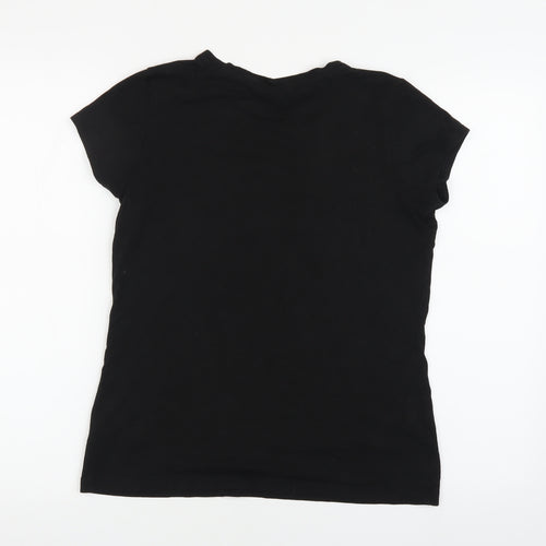Tahari Women's Black M T-Shirt with Round Neck