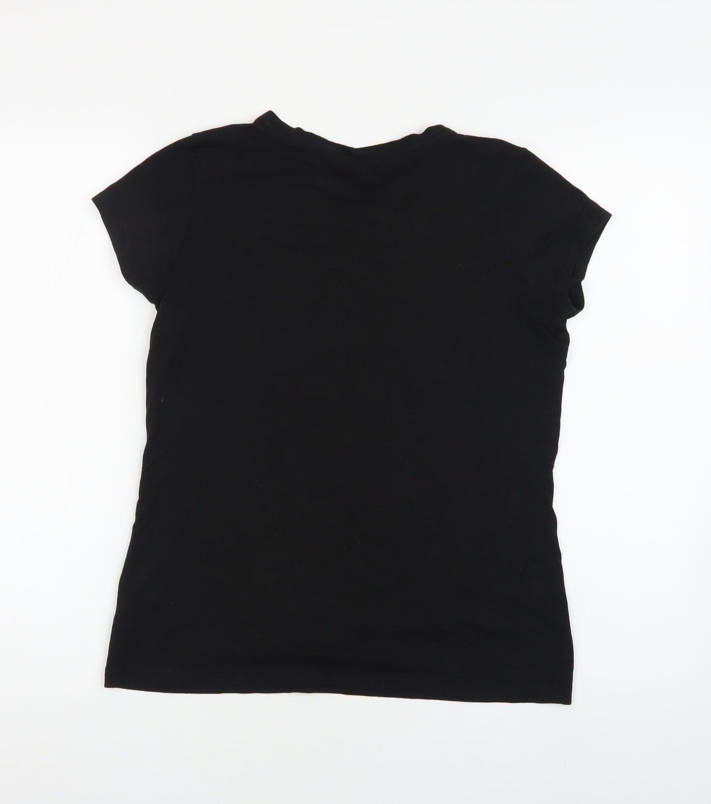 Tahari Women's Black M T-Shirt with Round Neck