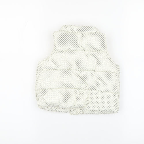 Gap Unisex Baby Puffer Jacket 12-18 Months White Polka Dot