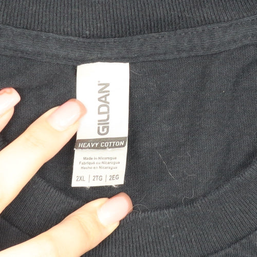 Gildan Unisex Black 2XL Music Gothic T-Shirt