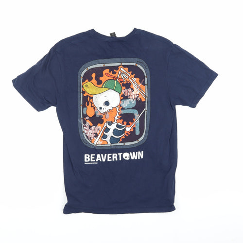 Beavertown Men's Blue Graphic T-Shirt M