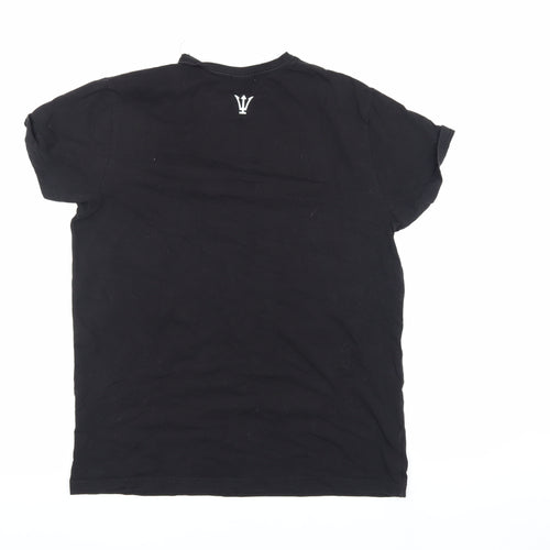 Raw Society Men's Black M T-Shirt Logo Design