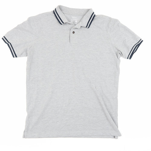 Splash Men's Grey Slim Fit Polo Shirt, M - Casual Style