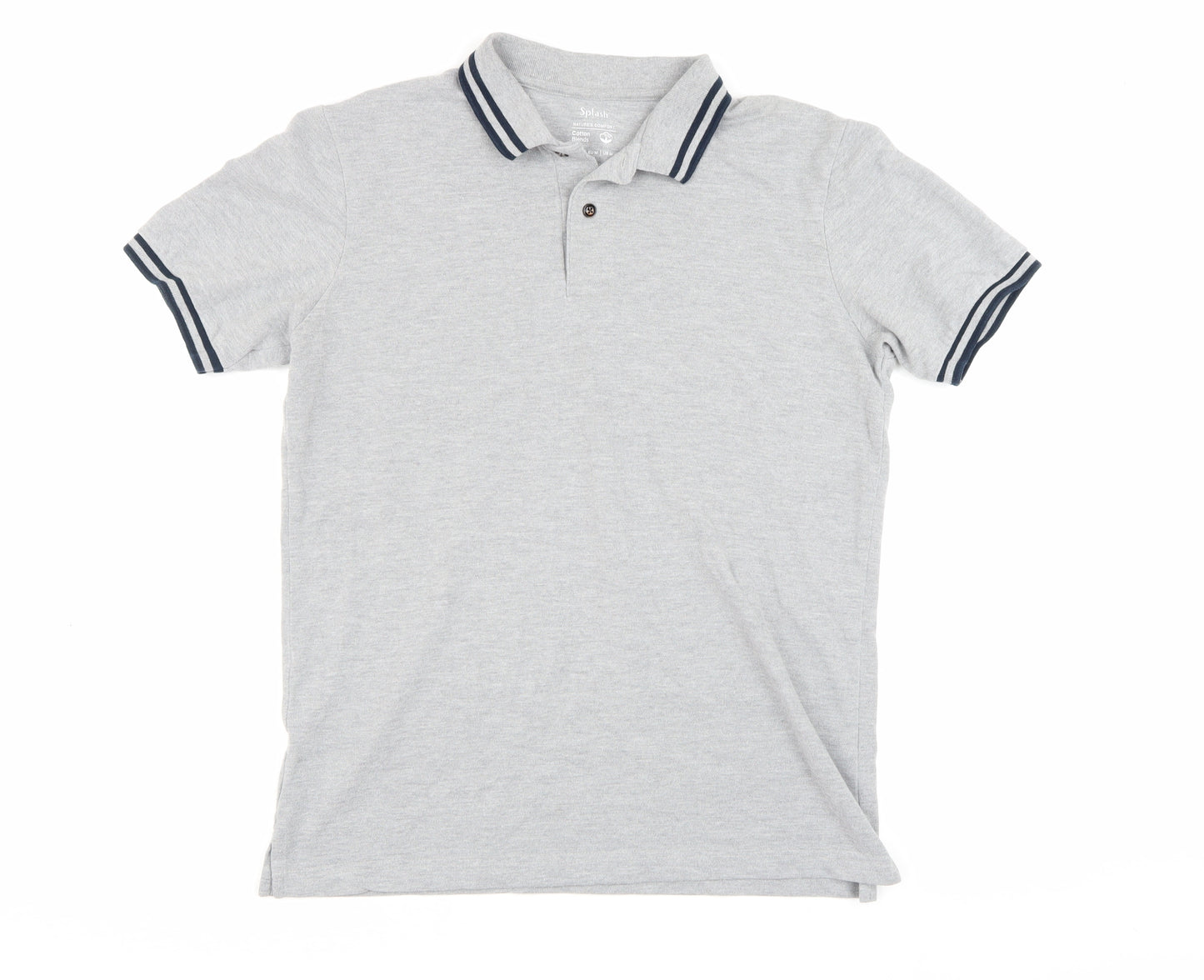 Splash Men's Grey Slim Fit Polo Shirt, M - Casual Style