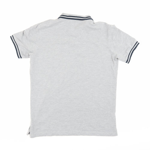 Splash Men's Grey Slim Fit Polo Shirt, M - Casual Style