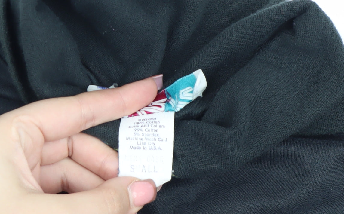 Unisex Black Long Sleeve Top - Size S