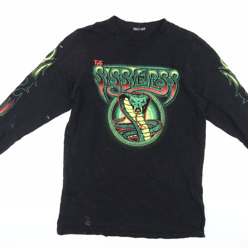 Current Mood Men's Black Snake Graphic Print T-Shirt M