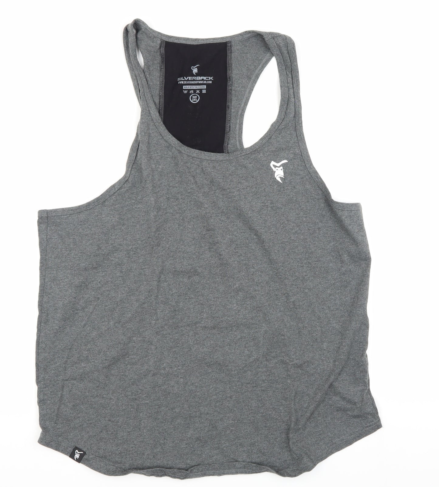 Silverback Men's Grey 2XL Tank Top for Gym & Training