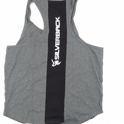 Silverback Men's Grey 2XL Tank Top for Gym & Training