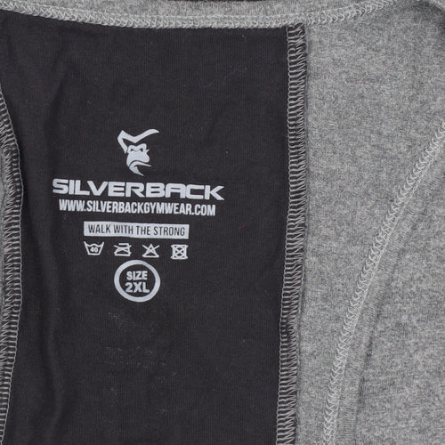 Silverback Men's Grey 2XL Tank Top for Gym & Training