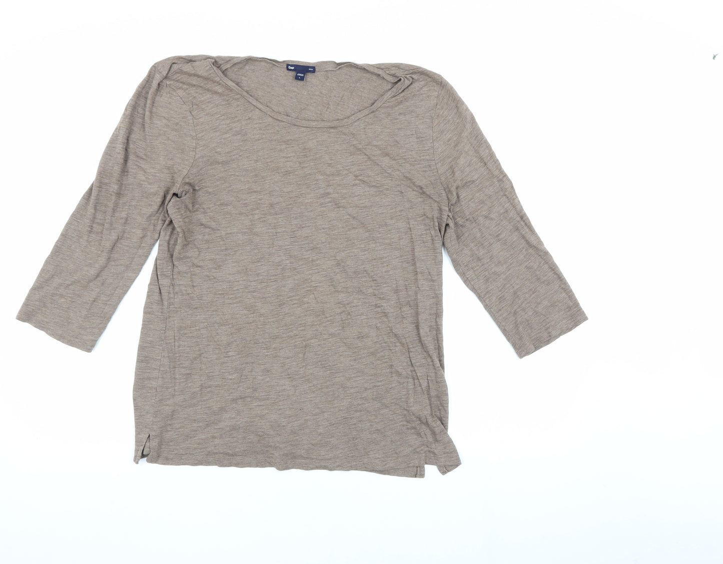 Gap Women's Beige 3/4 Sleeve Basic Top Size L