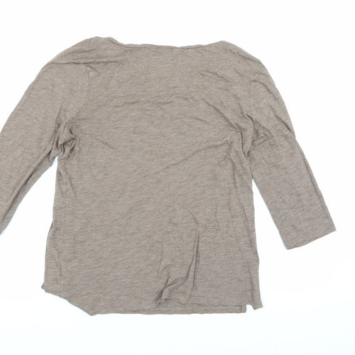 Gap Women's Beige 3/4 Sleeve Basic Top Size L