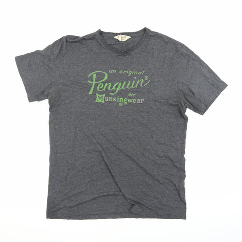 Original Penguin Men's Grey Graphic T-Shirt XL