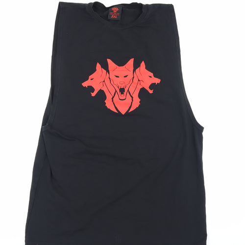 Cerberus Men's Black 2XL Graphic Tank Top
