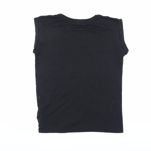Boohoo Nirvana Black Sleeveless T-Shirt Music Casual