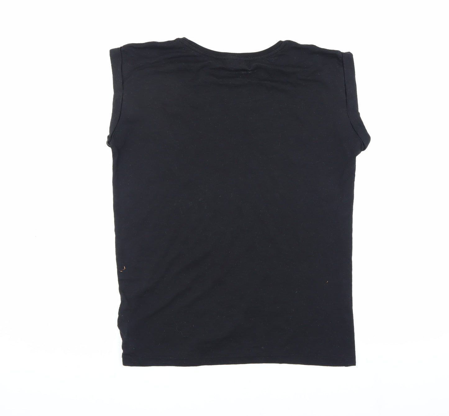 Boohoo Nirvana Black Sleeveless T-Shirt Music Casual