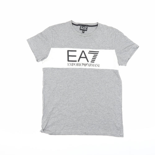 Emporio Armani Boys Grey Logo T-Shirt, 14 Years