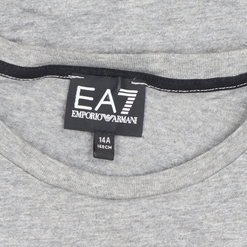 Emporio Armani Boys Grey Logo T-Shirt, 14 Years