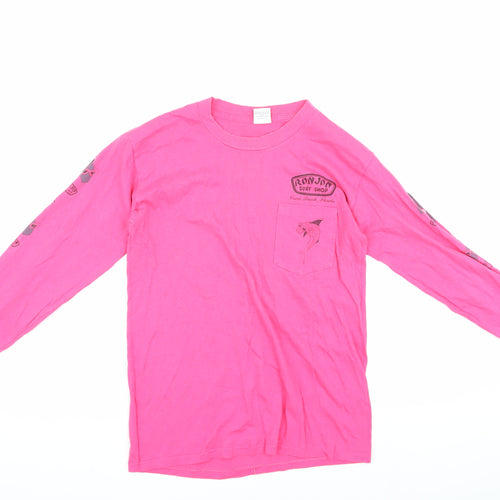 Ron Jon Pink Long Sleeve T-Shirt Unisex Medium