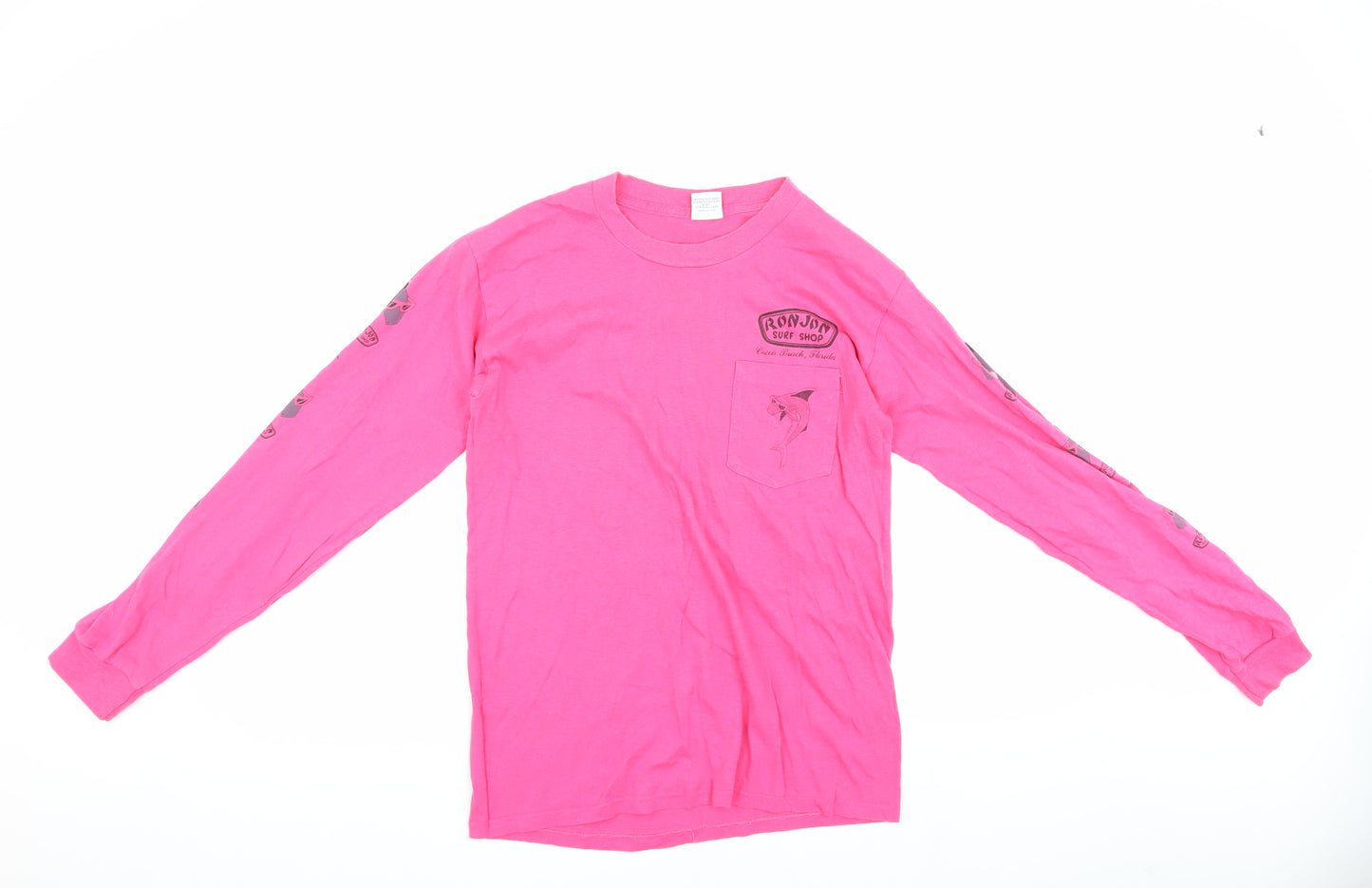 Ron Jon Pink Long Sleeve T-Shirt Unisex Medium