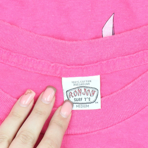 Ron Jon Pink Long Sleeve T-Shirt Unisex Medium