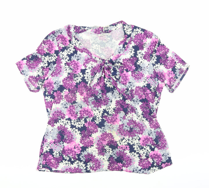 Damart Women's Multicoloured Floral Blouse L